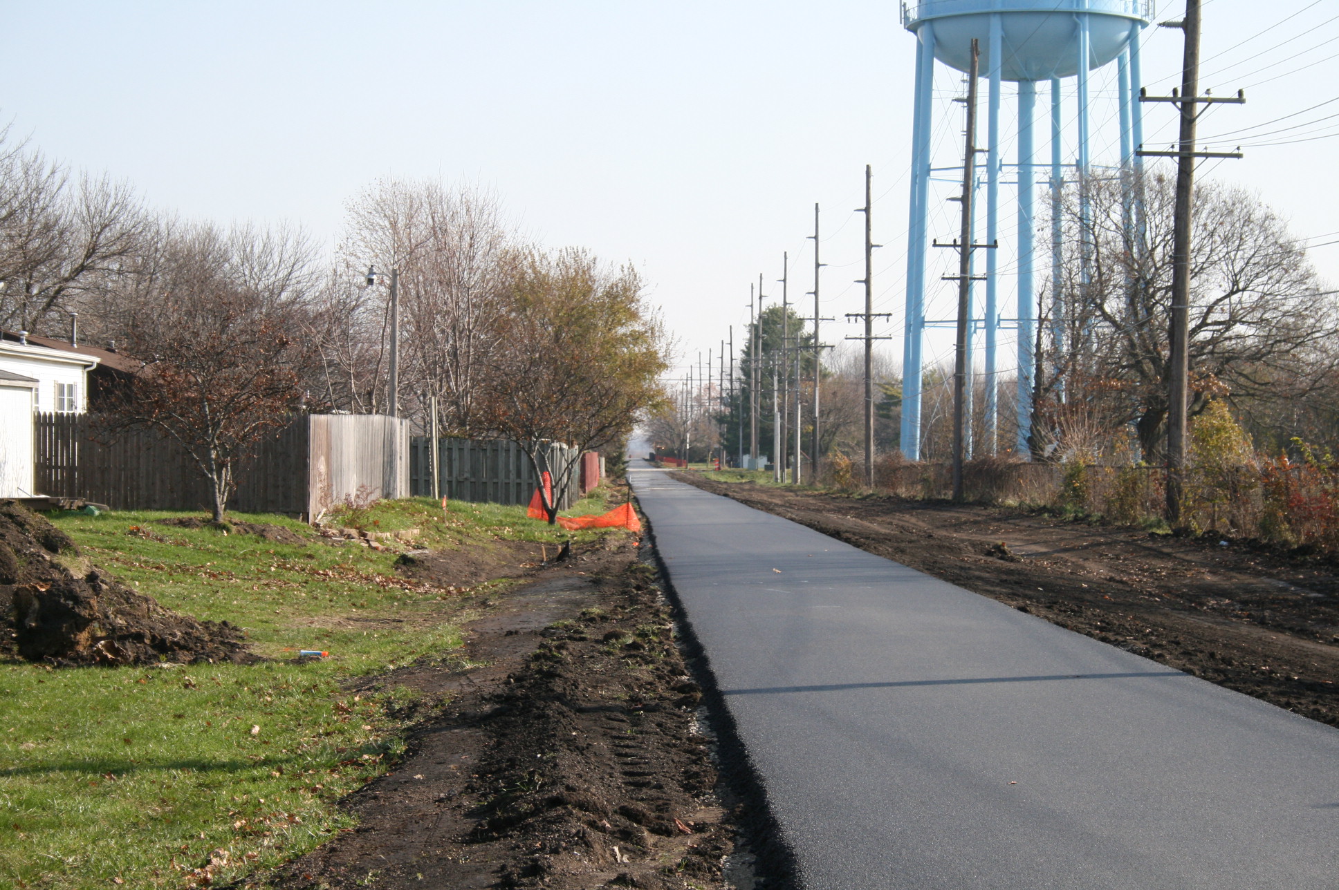 Bike Path Near Water Tower