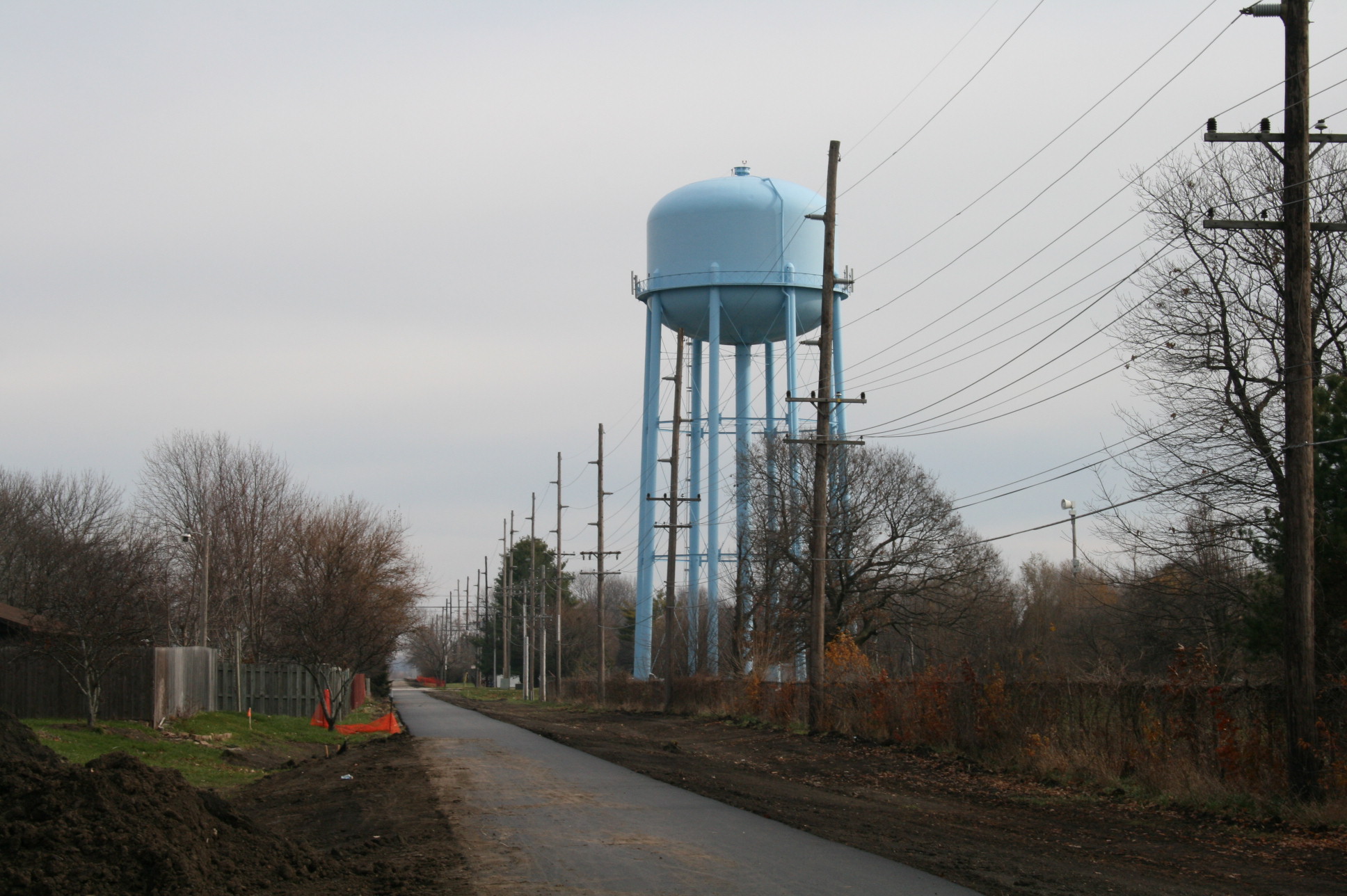 Bike Path Near Water Tower